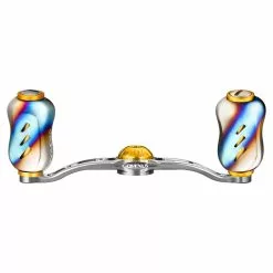 Gomexus 100mm Aluminium Handle With 22mm Titanium Knob 8x5mm - Silver & Gold