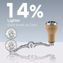 Gomexus 120mm Aluminium Handle With 27mm Cork Knob 10 Gomexus 120mm Aluminium Handle With 27mm Cork Knob -Isfiskeri hjul Butikk BS120HCA27TBKr 3